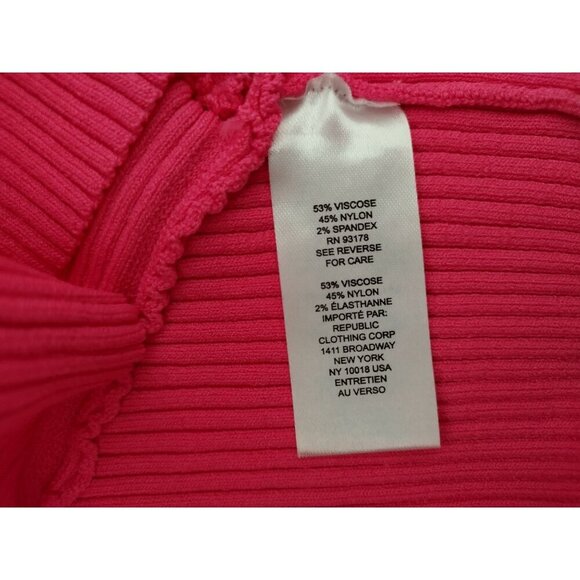 House Of Harlow 1960 Womens Pink Ribbed Knit Crisscross Back Crop Top Medium. - Picture 4 of 7